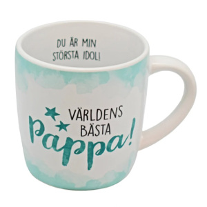 Världens bästa pappa - Fars dag present - Mugg med text